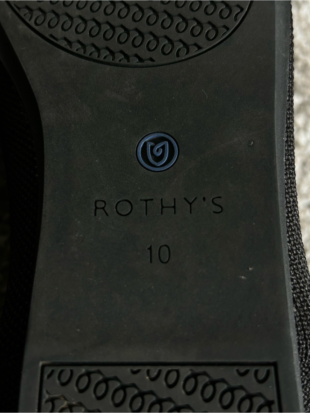 Rothy’s Round Toe Knit Ballet Flat in Black Size 10 - Picture 6 of 6